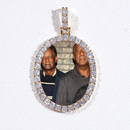 3D Oval Custom Picture Pendant