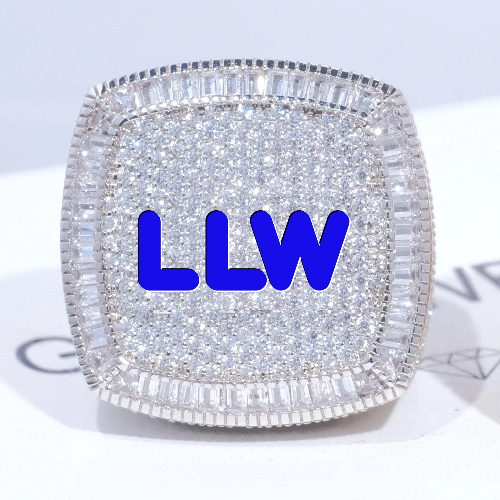 CUSTOM LETTER 3D ICED RING