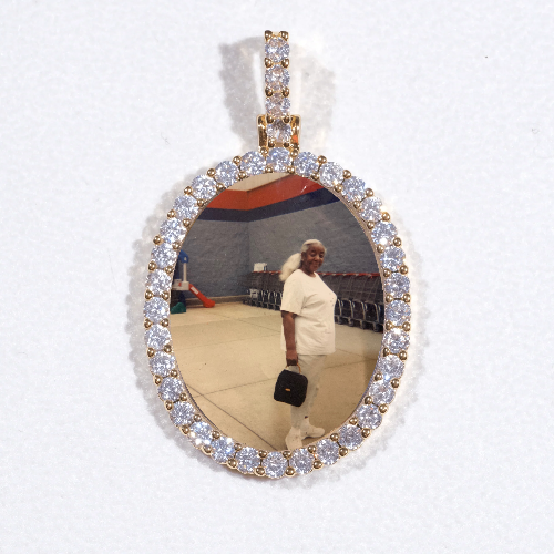 3D Oval Custom Picture Pendant
