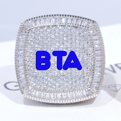 CUSTOM LETTER 3D ICED RING