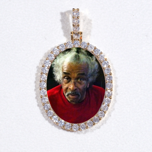 3D Oval Custom Picture Pendant