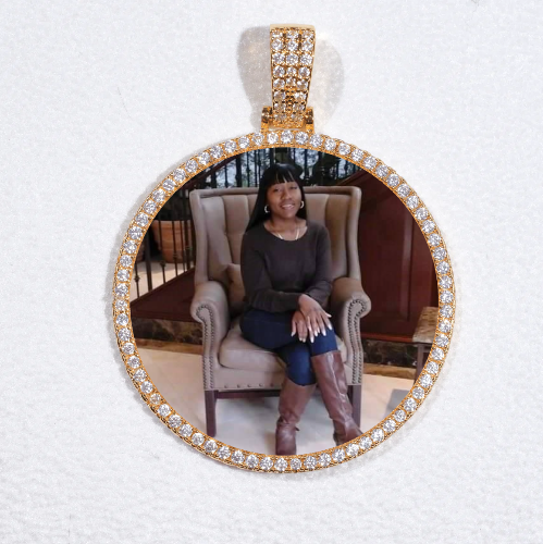 MEDIUM 3D CIRCLE CUSTOM PICTURE PENDANT