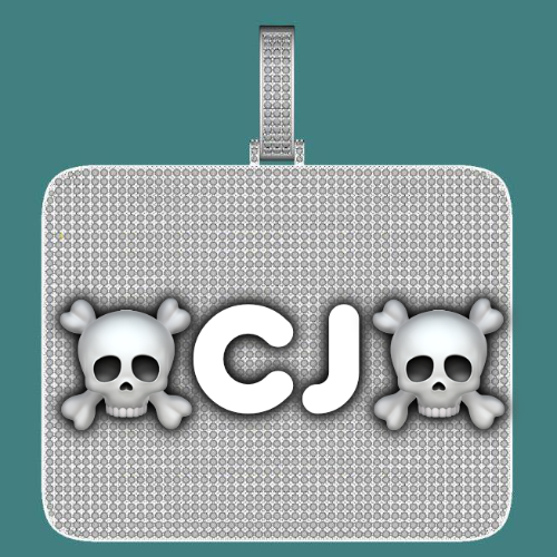 CUSTOM LETTER NECKLACE 3D BIG SQUARE