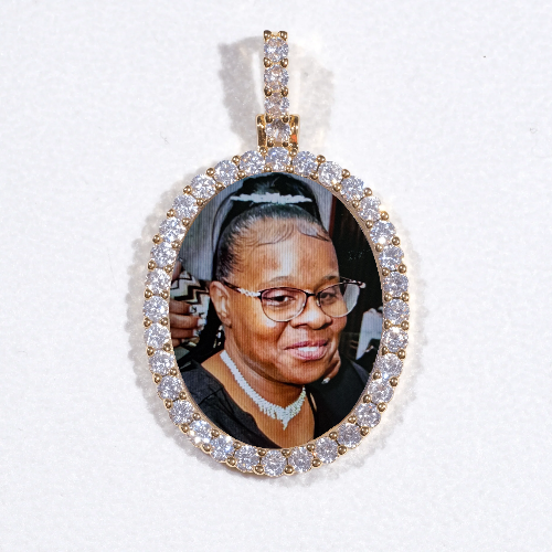 3D Oval Custom Picture Pendant