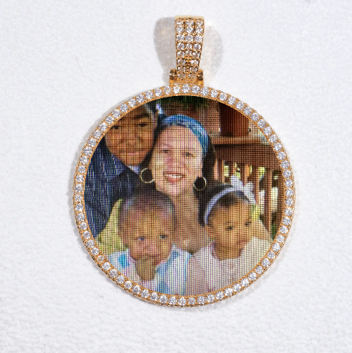 MEDIUM 3D CIRCLE CUSTOM PICTURE PENDANT