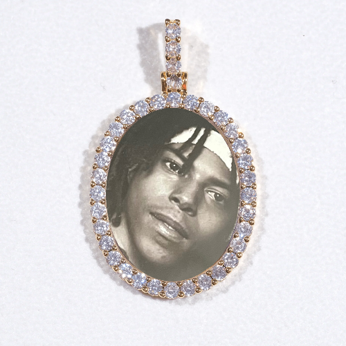 3D Oval Custom Picture Pendant