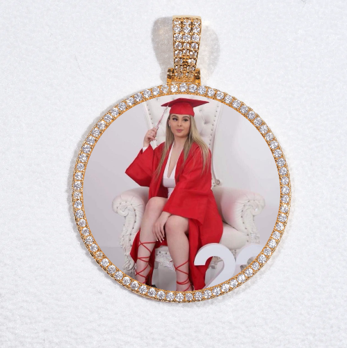MEDIUM 3D CIRCLE CUSTOM PICTURE PENDANT