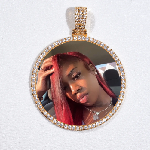 MEDIUM 3D CIRCLE CUSTOM PICTURE PENDANT