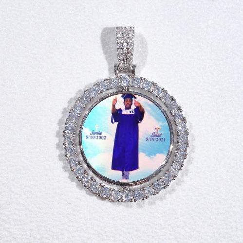 3D Spinning 2-Faced Custom Picture Pendant