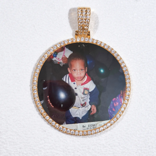 MEDIUM 3D CIRCLE CUSTOM PICTURE PENDANT