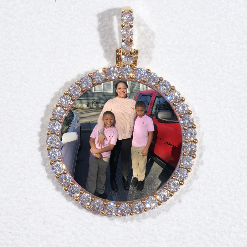 3D CIRCLE CUSTOM PICTURE PENDANT SMALL SIZE