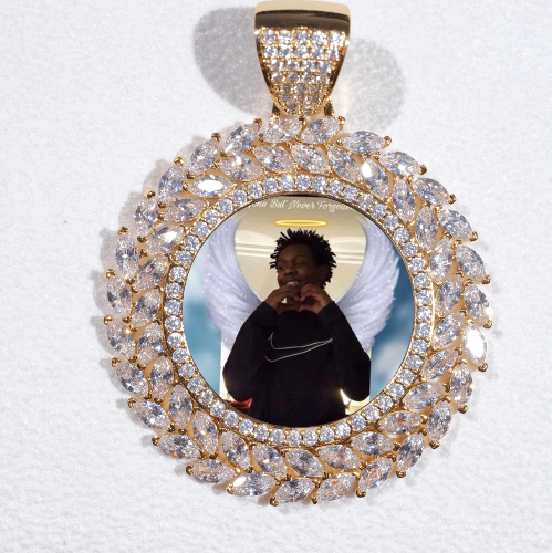 Large 3D Wheat Ear Custom Picture Pendant