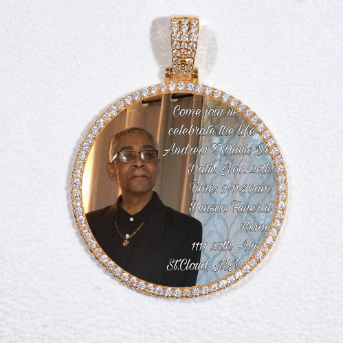 MEDIUM 3D CIRCLE CUSTOM PICTURE PENDANT