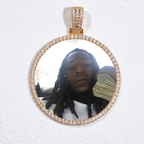 MEDIUM 3D CIRCLE CUSTOM PICTURE PENDANT
