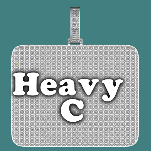 CUSTOM LETTER NECKLACE 3D BIG SQUARE