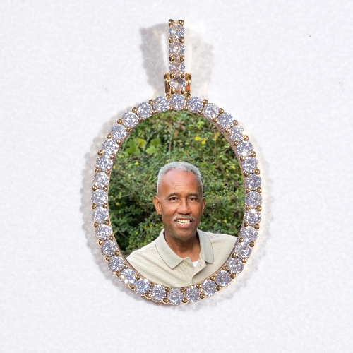 3D Oval Custom Picture Pendant
