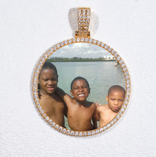MEDIUM 3D CIRCLE CUSTOM PICTURE PENDANT