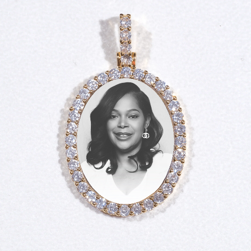 3D Oval Custom Picture Pendant