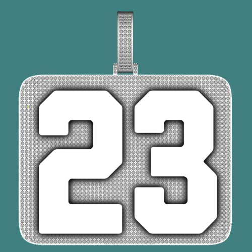 CUSTOM LETTER NECKLACE 3D BIG SQUARE