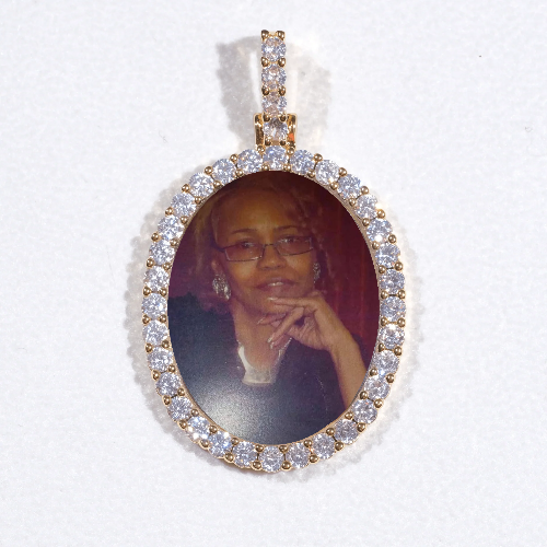 3D Oval Custom Picture Pendant