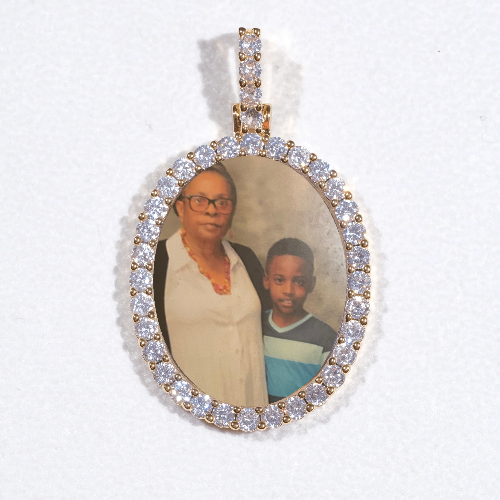 3D Oval Custom Picture Pendant
