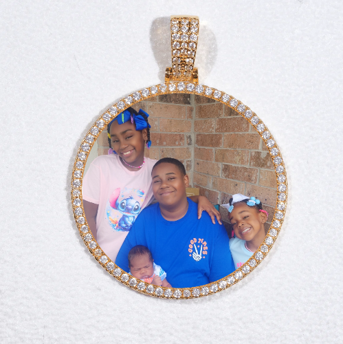 MEDIUM 3D CIRCLE CUSTOM PICTURE PENDANT