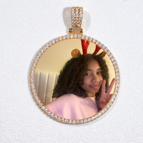 MEDIUM 3D CIRCLE CUSTOM PICTURE PENDANT