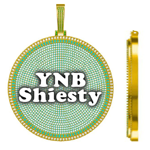CUSTOM LETTER NECKLACE 3D BIG DISC
