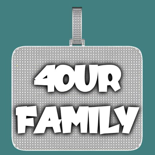 CUSTOM LETTER NECKLACE 3D BIG SQUARE