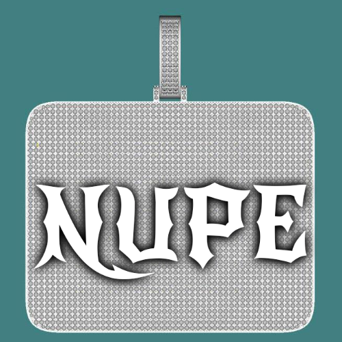 CUSTOM LETTER NECKLACE 3D BIG SQUARE