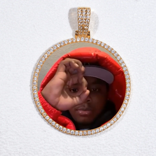 MEDIUM 3D CIRCLE CUSTOM PICTURE PENDANT