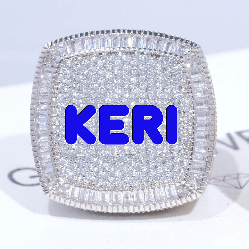 CUSTOM LETTER 3D ICED RING