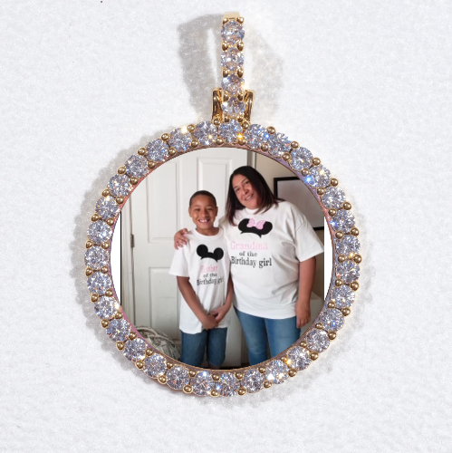3D CIRCLE CUSTOM PICTURE PENDANT SMALL SIZE