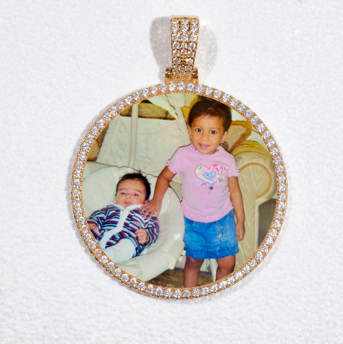 MEDIUM 3D CIRCLE CUSTOM PICTURE PENDANT