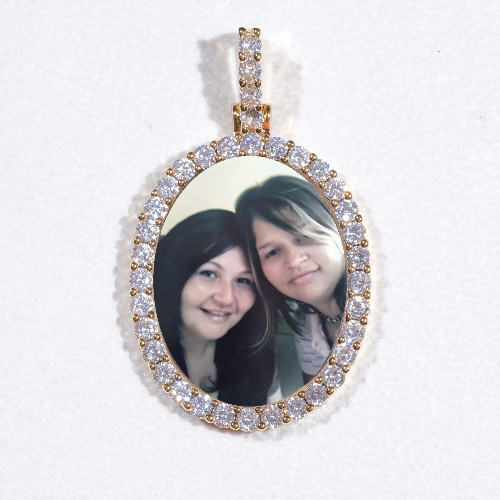 3D Oval Custom Picture Pendant