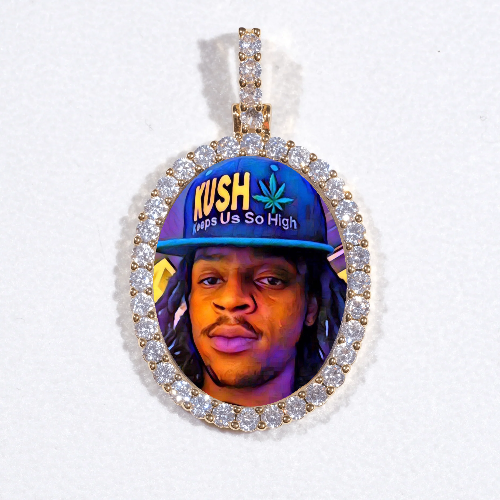 3D Oval Custom Picture Pendant