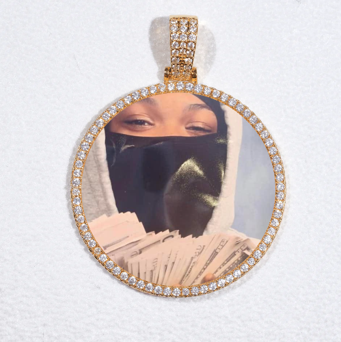 MEDIUM 3D CIRCLE CUSTOM PICTURE PENDANT