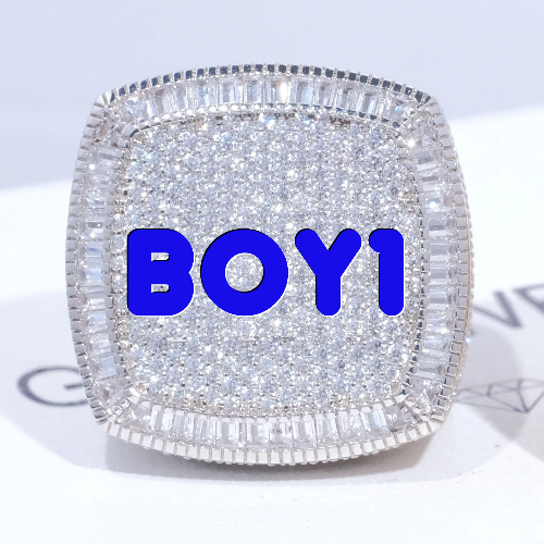 CUSTOM LETTER 3D ICED RING