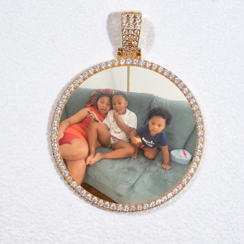 MEDIUM 3D CIRCLE CUSTOM PICTURE PENDANT