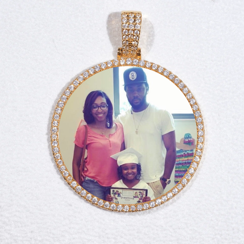MEDIUM 3D CIRCLE CUSTOM PICTURE PENDANT