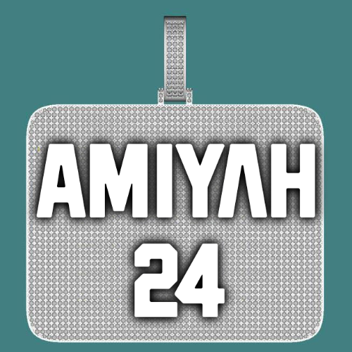 CUSTOM LETTER NECKLACE 3D BIG SQUARE