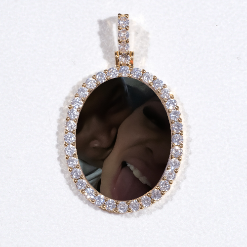3D Oval Custom Picture Pendant