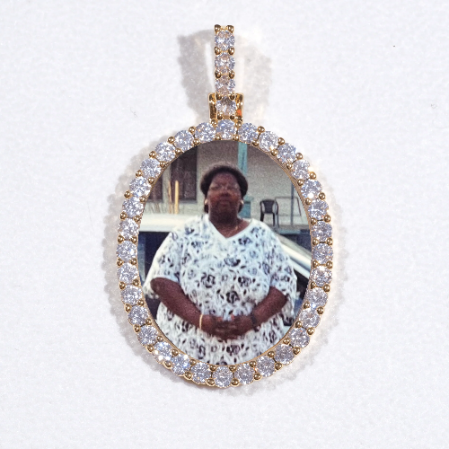3D Oval Custom Picture Pendant