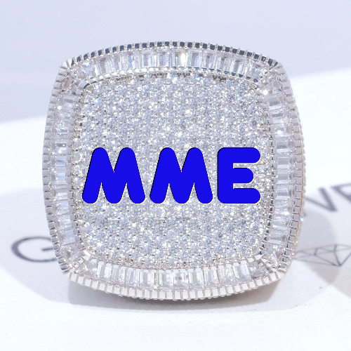CUSTOM LETTER 3D ICED RING