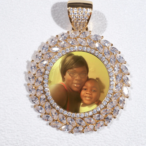 Large 3D Wheat Ear Custom Picture Pendant