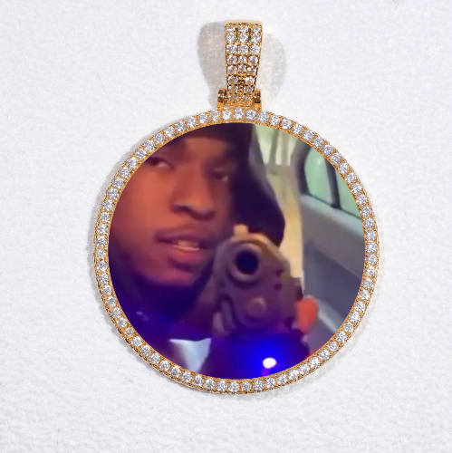 MEDIUM 3D CIRCLE CUSTOM PICTURE PENDANT