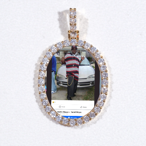 3D Oval Custom Picture Pendant