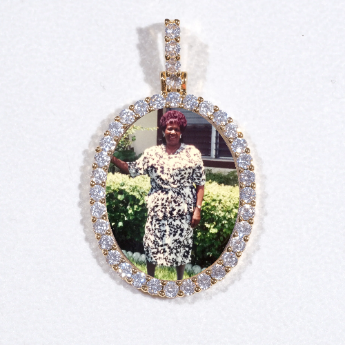 3D Oval Custom Picture Pendant