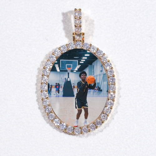 3D Oval Custom Picture Pendant
