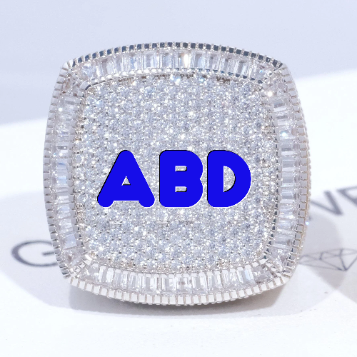 CUSTOM LETTER 3D ICED RING
